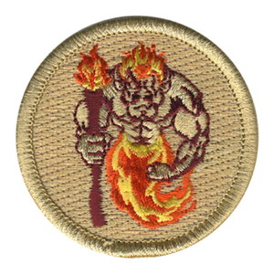 Fiery Troll Scout Patrol Patch - embroidered 2 inch round by ClassB