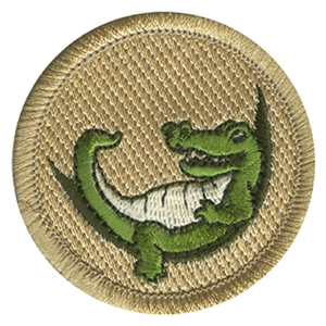 Lazy Gator Scout Patrol Patch - embroidered 2 inch round by ClassB Lazy Gator Scout Patrol Patch - embroidered 2 inch round by ClassB