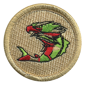 Eagle Fish Scout Patrol Patch - embroidered 2 inch round by ClassB Eagle Fish Scout Patrol Patch - embroidered 2 inch round by ClassB