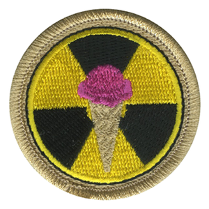 Radioactive Ice cream Scout Patrol Patch - embroidered 2 inch round by ClassB Radioactive Ice cream Scout Patrol Patch - embroidered 2 inch round by ClassB
