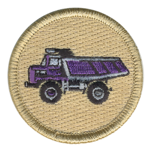 Purple Dump Truck Scout Patrol Patch - embroidered 2 inch round by ClassB Purple Dump Truck Scout Patrol Patch - embroidered 2 inch round by ClassB
