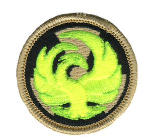 Radioactive Phoenix Scout Patrol Patch - embroidered 2 inch round by ClassB Radioactive Phoenix Scout Patrol Patch - embroidered 2 inch round by ClassB