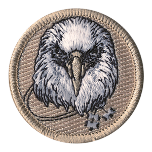Wood Badge Eagle with Three Beads Scout Patrol Patch - embroidered 2 inch round by ClassB