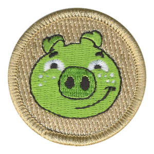 Green Piggy Scout Patrol Patch - embroidered 2 inch round by ClassB