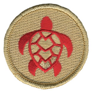 Red Loggerhead Sea Turtle Scout Patrol Patch - embroidered 2 inch round by ClassB Red Loggerhead Sea Turtle Scout Patrol Patch - embroidered 2 inch round by ClassB