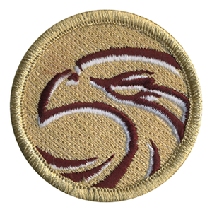 Crimson Hawk Scout Patrol Patch - embroidered 2 inch round by ClassB Crimson Hawk Scout Patrol Patch - embroidered 2 inch round by ClassB