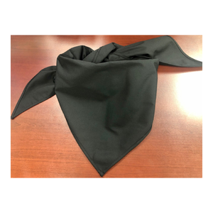 Blank Solid Black Neckerchief - Troop Size (B414 BT 8) by ClassB