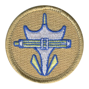 Slide Rule Airplane Scout Patrol Patch - embroidered 2 inch round by ClassB