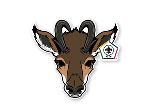 Wood Badge Sticker of Wood Badge Antelope with Wood Badge Logo  by ClassB