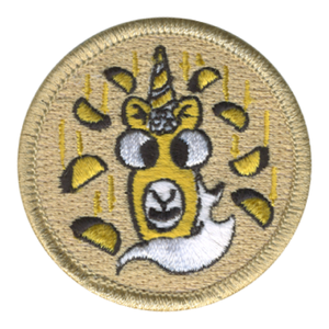 Taco Eating Unicorn Scout Patrol Patch - embroidered 2 inch round by ClassB