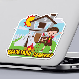 BSA Sticker Scouting From Home with BSA Fleur De Lis  by ClassB