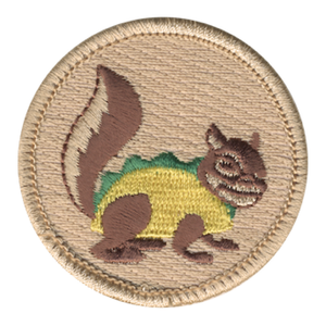 Taco Squirrel Scout Patrol Patch - embroidered 2 inch round by ClassB