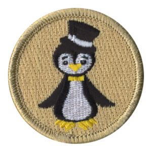 Tuxedo Penguin Scout Patrol Patch - embroidered 2 inch round by ClassB