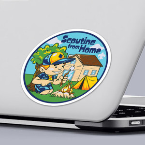 BSA Sticker Scouting From Home with BSA Fleur De Lis  by ClassB