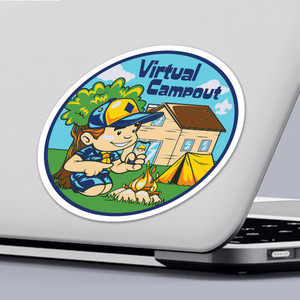 BSA Sticker Scouting From Home with BSA Fleur De Lis  by ClassB