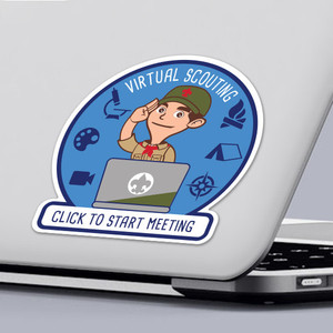 BSA Sticker Scouting From Home with BSA Fleur De Lis  by ClassB