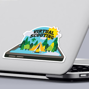 BSA Sticker Scouting From Home with BSA Fleur De Lis  by ClassB