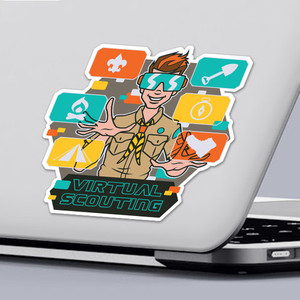 BSA Sticker Scouting From Home with BSA Fleur De Lis  by ClassB