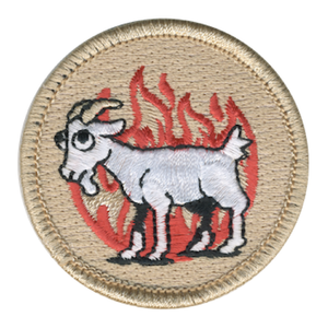 Fiery Goat Scout Patrol Patch - embroidered 2 inch round by ClassB