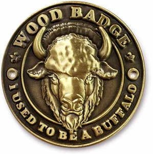 Wood Badge Hiking Stick Medallion of Wood Badge Buffalo Critter - Flat Front View  by ClassB Wood Badge Hiking Stick Medallion of Wood Badge Buffalo Critter - Flat Front View  by ClassB