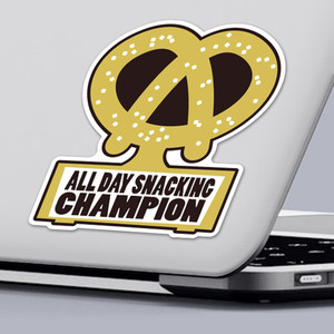 Funny 2020 Quarantine Sticker All Day Snacking Champion Sticker Design by ClassB