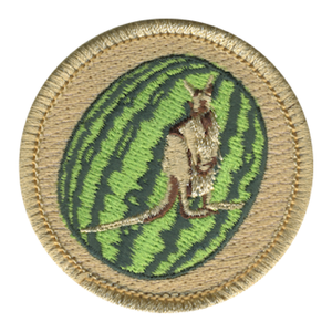 Watermelon Wallaby Scout Patrol Patch - embroidered 2 inch round by ClassB