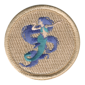 Blue Mermaid Scout Patrol Patch - embroidered 2 inch round by ClassB