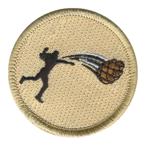 Pinecone Thrower Patch - embroidered 2 inch round by ClassB