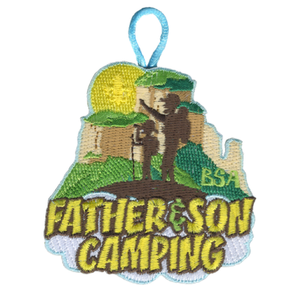 Father and Son Camping Activity Patch Hiking design and bsa fleur de lis by ClassB Father and Son Camping Activity Patch Hiking design and bsa fleur de lis by ClassB