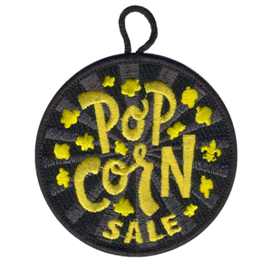 Popcorn Sales Patch with yellow and black design with BSA FDL by ClassB Popcorn Sales Patch with yellow and black design with BSA FDL by ClassB