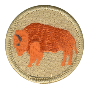 Orange Buffalo Patch - embroidered 2 inch round by ClassB