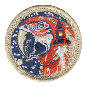 Space Parrot Patch - embroidered 2 inch round by ClassB