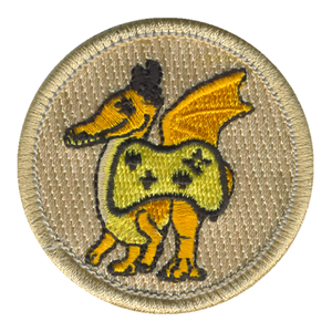 Dragon Gamer Patch - embroidered 2 inch round by ClassB