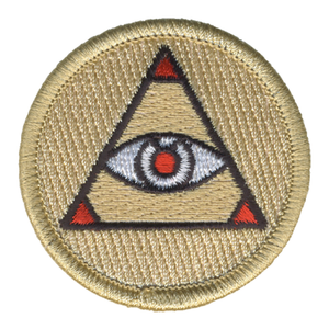 Red Eye in Triangle Patch - embroidered 2 inch round by ClassB