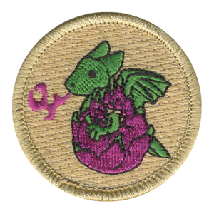 Hatching Dragon Patch - embroidered 2 inch round by ClassB