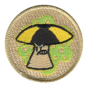 Radioactive Mushroom Patch - embroidered 2 inch round by ClassB
