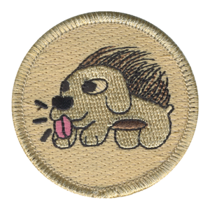 Doggy Porcupine Patrol Patch - embroidered 2 in round by ClassB
