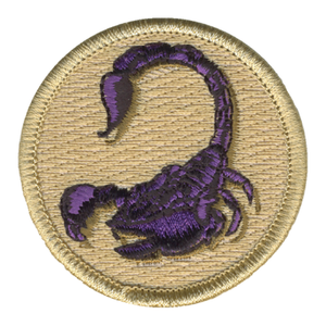 Purple Scorpion Patch - embroidered 2 inch round by ClassB