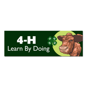 Beef Cattle Learn By Doing 4-H Bumper Sticker by ClassB Beef Cattle Learn By Doing 4-H Bumper Sticker by ClassB