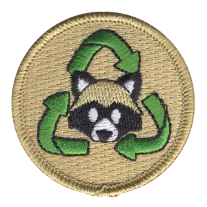 Recycled Raccoon Patrol Patch - embroidered 2 in round by ClassB