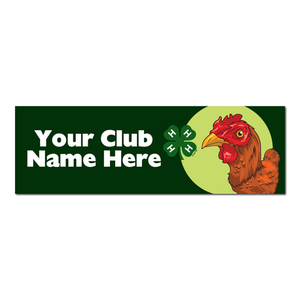 Poultry with Club Name 4-H Bumper Sticker by ClassB