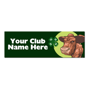 Beef Cattle with Club Name 4-H Bumper Sticker by ClassB Beef Cattle with Club Name 4-H Bumper Sticker by ClassB