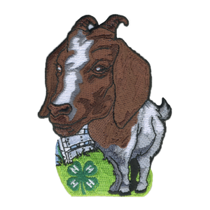 4-H Goat Embroidered Patch by ClassB 4-H Goat Embroidered Patch by ClassB