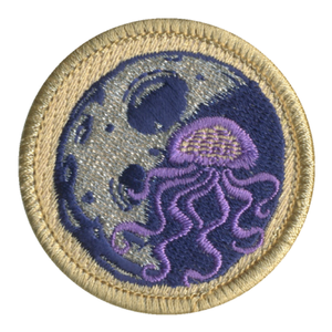 Moon Jellyfish Patrol Patch - embroidered 2 in round by ClassB