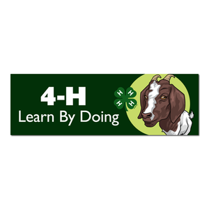 Goat Learn By Doing 4-H Bumper Sticker by ClassB