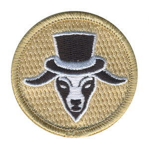 Top Hat Goat Patrol Patch - embroidered 2 in round by ClassB