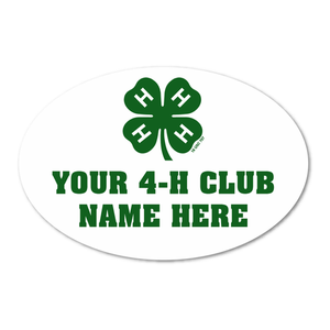 4-H Sticker Clover with Club Name – SP7624 by ClassB 4-H Sticker Clover with Club Name – SP7624 by ClassB