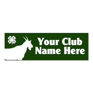 Goat with Club Name 4-H Bumper Sticker by ClassB Goat with Club Name 4-H Bumper Sticker by ClassB
