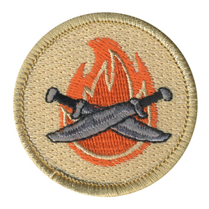 Flaming Daggers Patrol Patch - embroidered 2 in round by ClassB