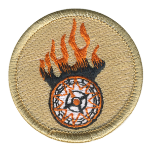 Flaming Compass Patrol Patch - embroidered 2 in round by ClassB